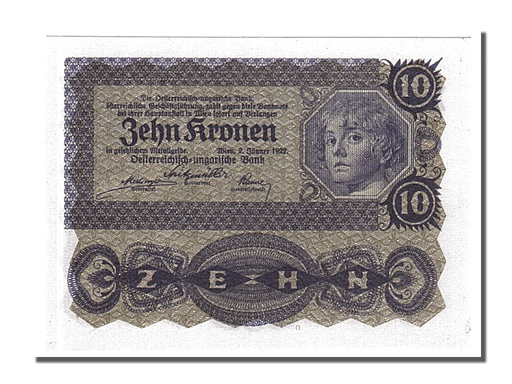 Banconote, Austria, 10 Kronen, 1922, 1922-01-02, FDS
