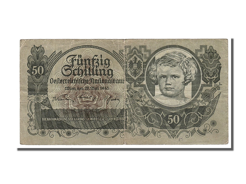 Austria, 50 Schilling, 1945, KM #117, 1945-05-29, VF(30-35), 1373