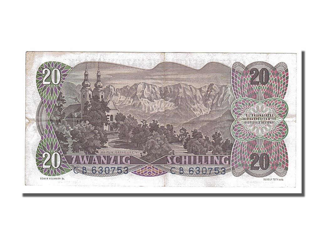 Austria, 20 Schilling, 1956, KM #136a, 1956-07-02, EF(40-45), CB 630753