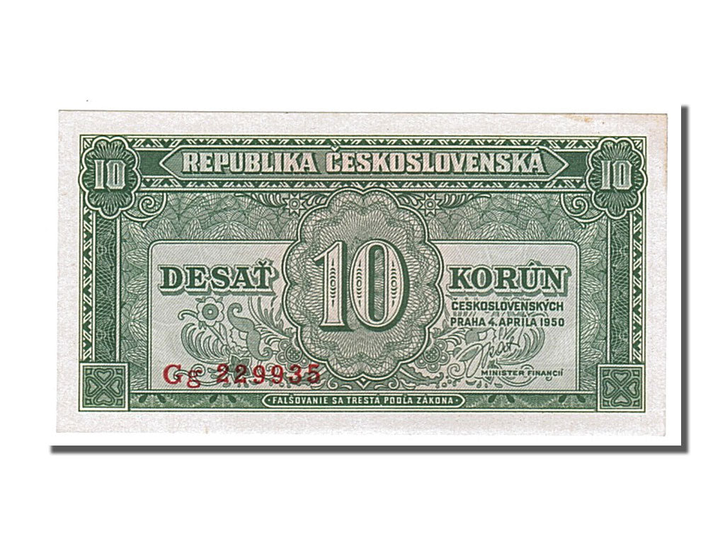 Cecoslovacchia, 10 Korun, 1945, SPL