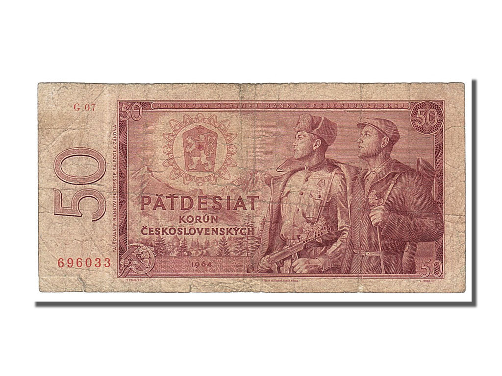 Czechoslovakia, 50 Korun, 1964, KM #90b, VF(20-25), G07