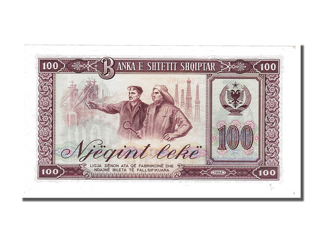 Banknote, Albania, 100 Lekë, 1964, UNC(63)