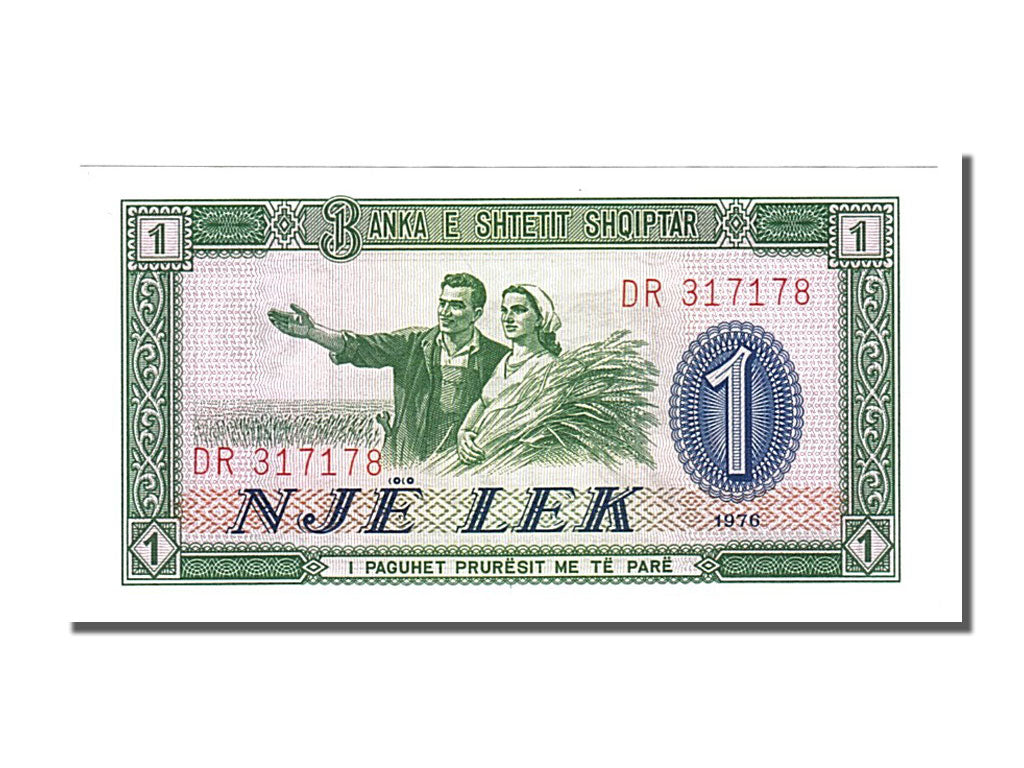 Banconote, Albania, 1 Lek, 1976, FDS