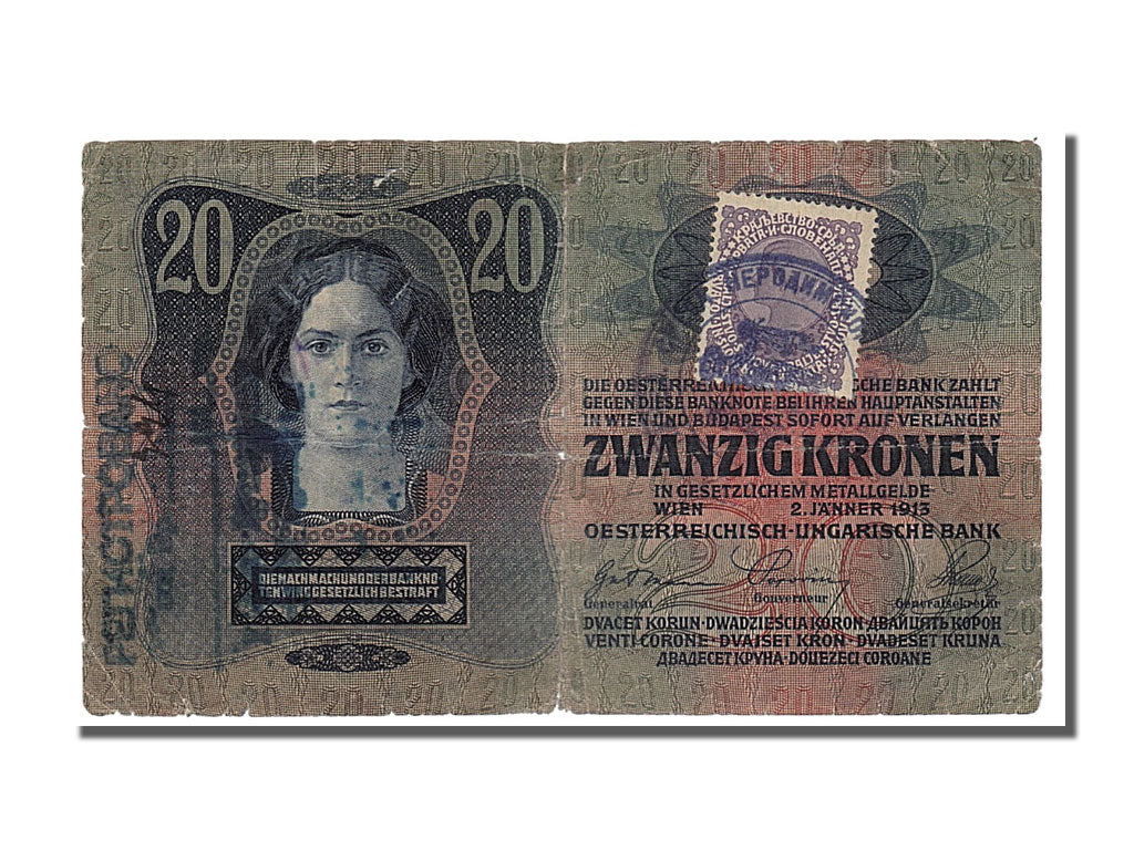 Yugoslavia, 20 Kronen, 1913, KM #2, 1913-01-02, VF(20-25), 1898