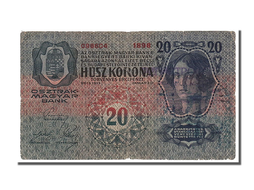 Yugoslavia, 20 Kronen, 1913, KM #2, 1913-01-02, VF(20-25), 1898