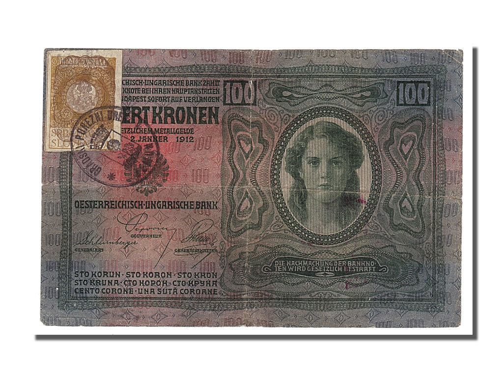 Yugoslavia, 100 Kronen, 1912, KM #9B, 1912-01-02, EF(40-45), 1583