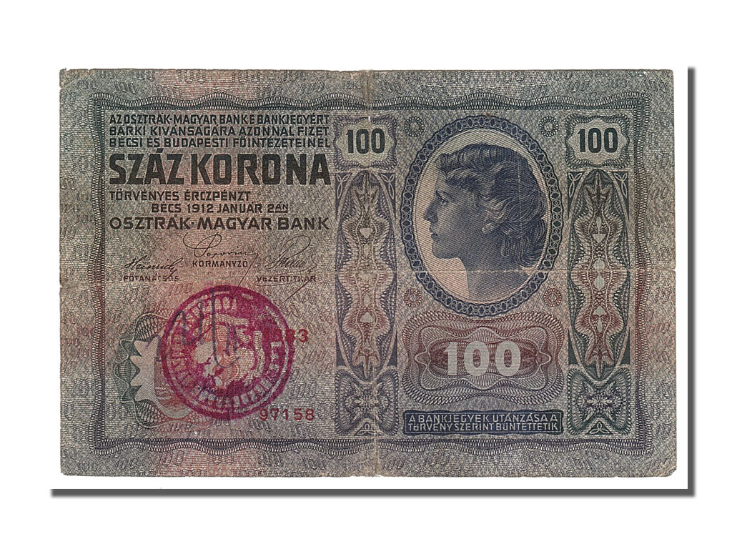 Yugoslavia, 100 Kronen, 1912, KM #9B, 1912-01-02, EF(40-45), 1583