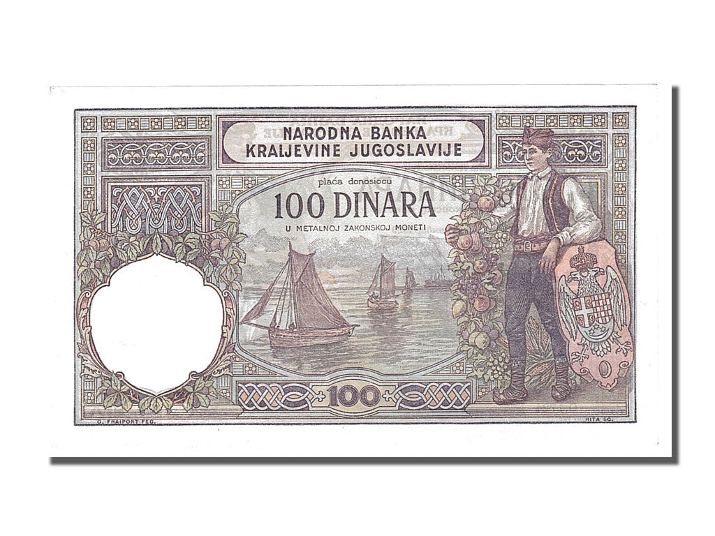 Yugoslavia, 100 Dinara, 1929, KM #27b, 1929-12-01, UNC(65-70), O.1724
