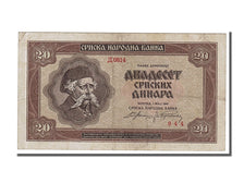 Serbia, 20 Dinara, 1941, KM #25, 1941-05-01, AU(50-53), A.0814