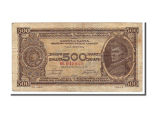 Billet, Yougoslavie, 500 Dinara, 1946, 1946-05-01, TB+