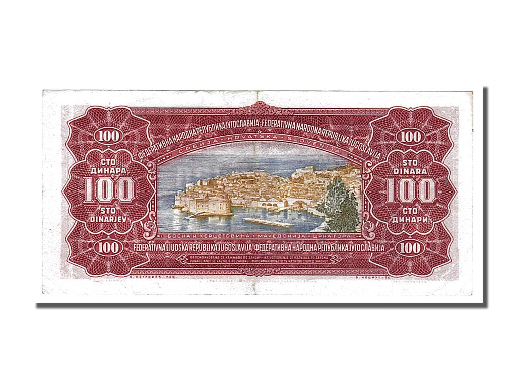 Yugoslavia, 100 Dinara, 1955, KM #69, 1955-05-01, AU(55-58), VL 737147