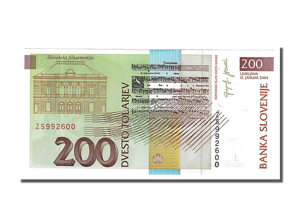 Slovenia, 200 Tolarjev, 2004, KM #31A, 2004-01-15, UNC(65-70), ZS