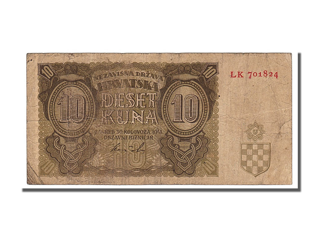 Croatie, 10 Kuna type 1941