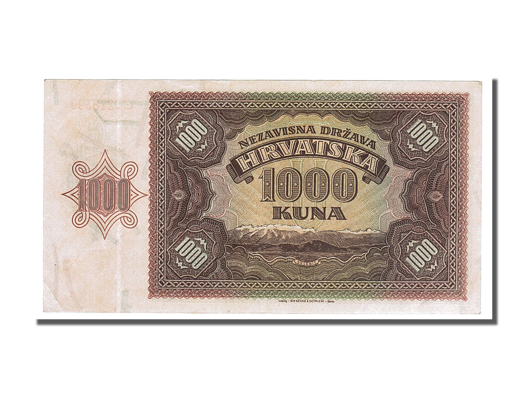 Banknote, Croatia, 1000 Kuna, 1941, 1941-05-26, UNC(63)
