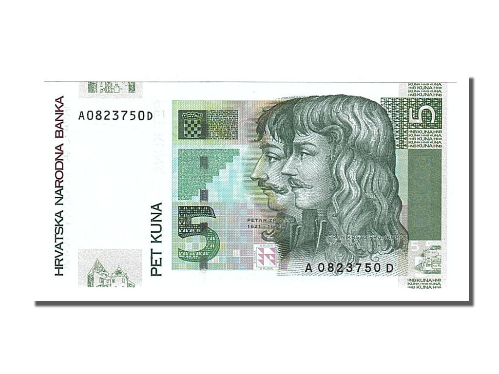 Banconote, Croazia, 5 Kuna, 2001, 2001-03-07, FDS