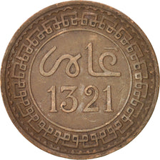 Coin, Morocco, 'Abd al-Aziz, 5 Mazunas, 1903, Paris, EF(40-45), Bronze, KM:16.3