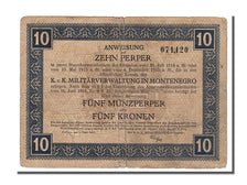 Montenegro, 10 Perper = 5 Münzperper = 5 Kronen, 1917, KM #M151, 1917-06-01,...