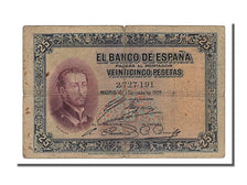 Espagne, 25 Pesetas type St Xavier