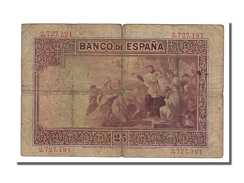 Espagne, 25 Pesetas type St Xavier