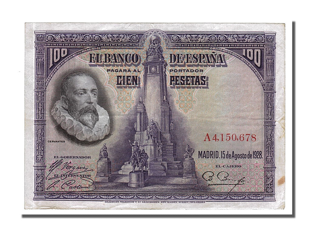 Billete, 100 Pesetas, 1928, España, 1928-08-15, EBC