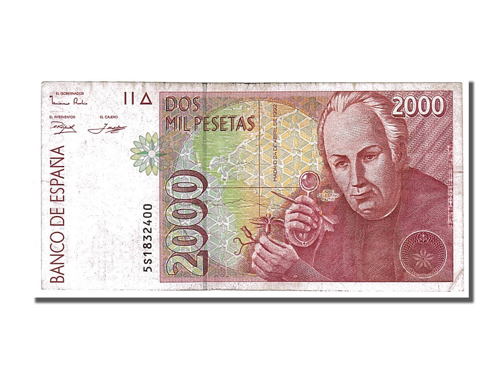 Banconote, Spagna, 2000 Pesetas, 1992, 1992-04-24, BB