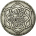 Monnaie, Maroc, 'Abd al-Hafiz, 1/2 Rial, 5 Dirhams, 1911, bi-Bariz, Paris, TTB