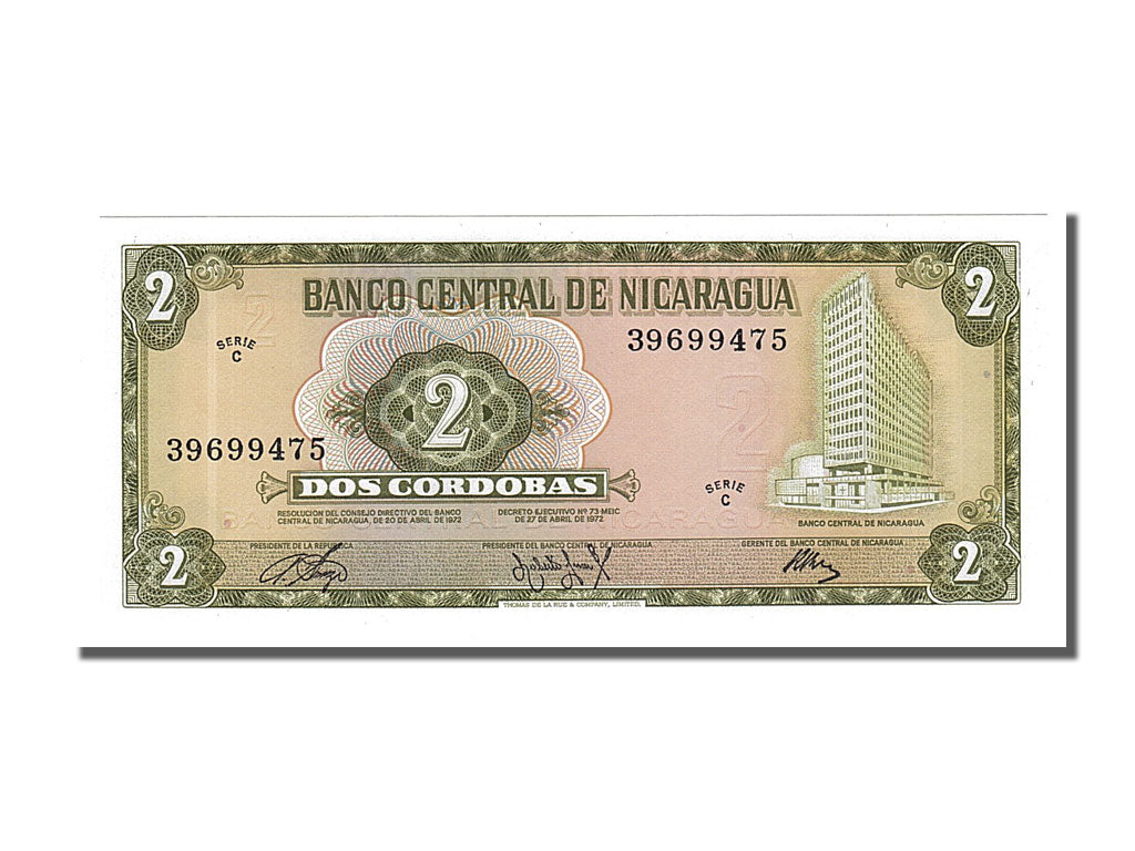 Banknote, Nicaragua, 2 Cordobas, 1972, UNC(65-70)