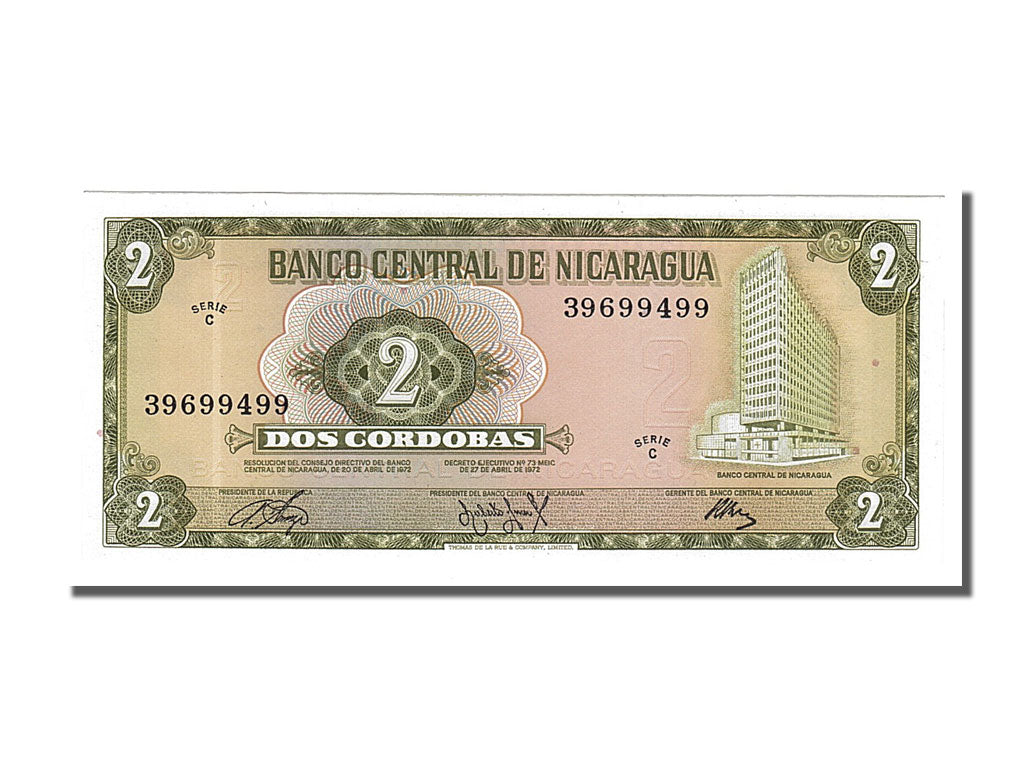 Banknote, Nicaragua, 2 Cordobas, 1972, UNC(65-70)