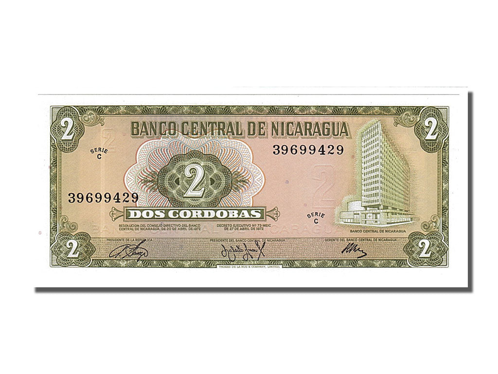 Banconote, Nicaragua, 2 Cordobas, 1972, FDS