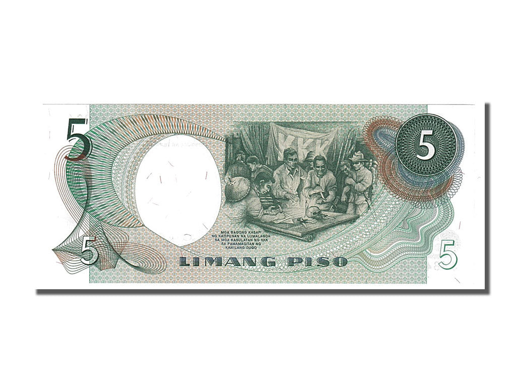 Billet, Philippines, 5 Piso, 1969, NEUF