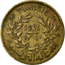Coin, Tunisia, Anonymous, 50 Centimes, 1941, Paris, EF(40-45), Aluminum-Bronze