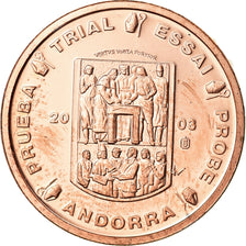 Andorra, Medal, 1 C, Essai Trial, 2003, MS(65-70), Copper