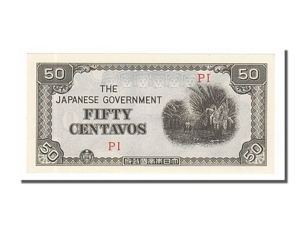 Biljet, Fillipijnen, 50 Centavos, 1942, NIEUW