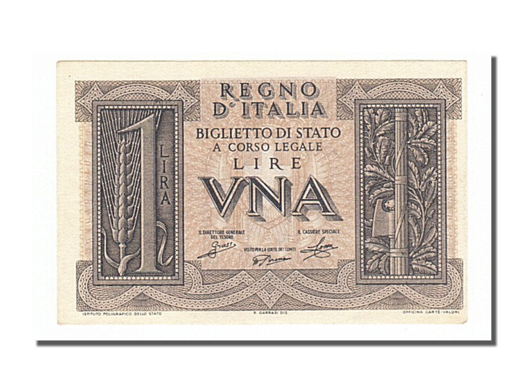 Italy, 1 Lira, 1939, KM #26, 1939-11-14, UNC(63), 485