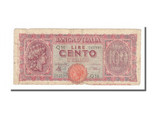 Italy, 100 Lire, 1944, KM #75a, 1944-12-10, F(12-15), Q50