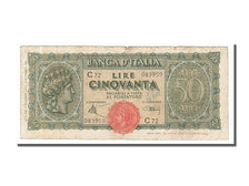 Italy, 50 Lire, 1944, KM #74a, 1944-12-10, VF(30-35), C72