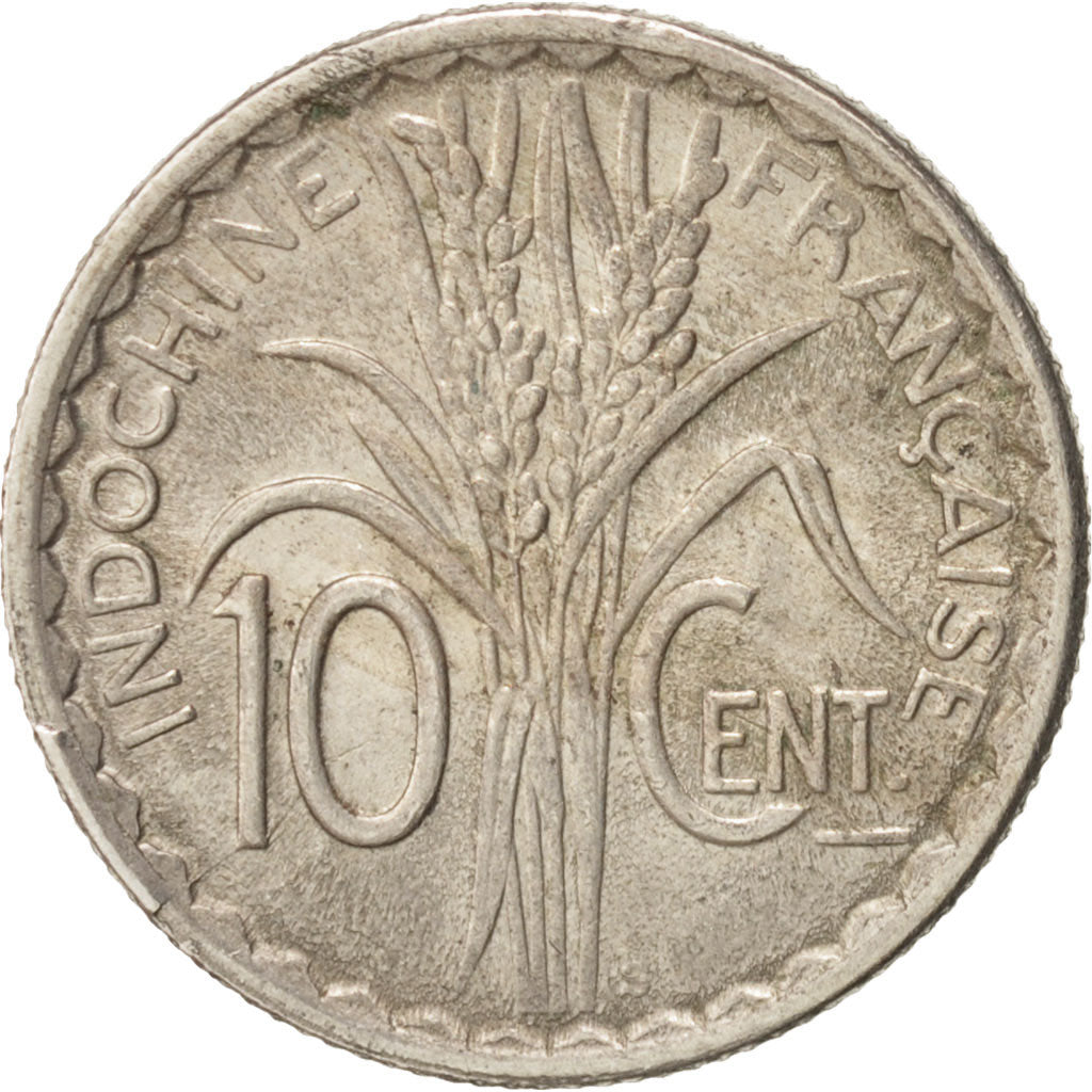 Coin, FRENCH INDO-CHINA, 10 Cents, 1941, EF(40-45), Copper-nickel, KM:21.1a