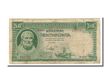 Greece, 50 Drachmai, 1939, KM #107a, 1939-01-01, VF(30-35), O-079