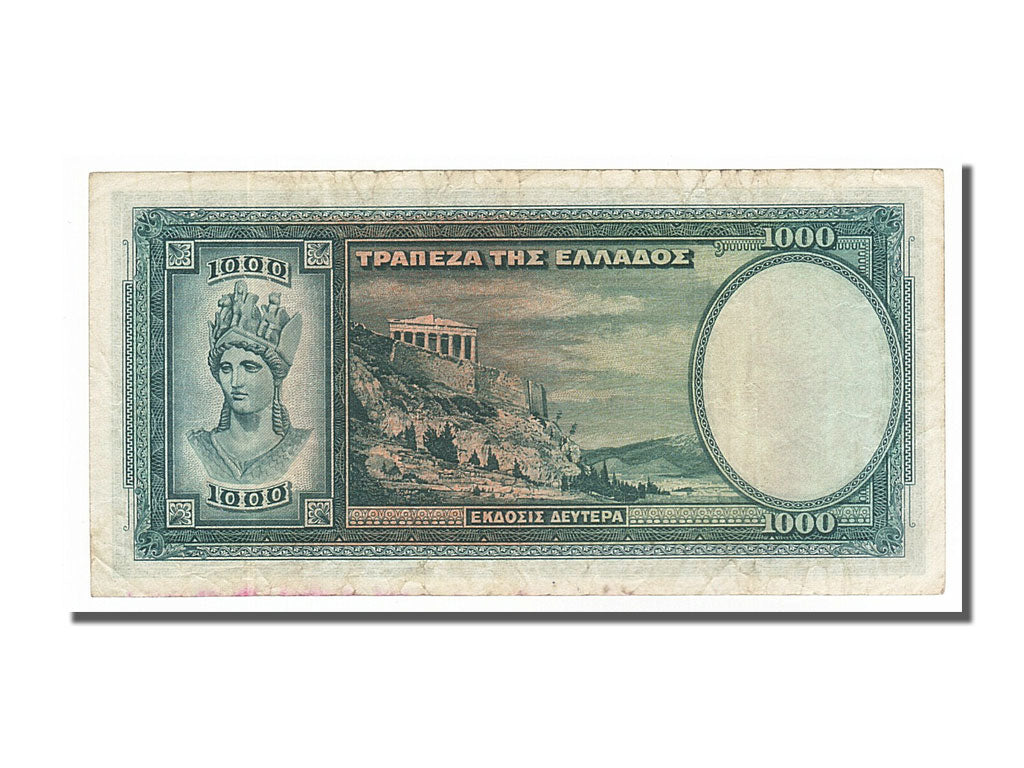 Greece, 1000 Drachmai, 1939, KM #110a, 1939-01-01, EF(40-45), K-116