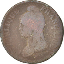 Coin, France, Dupré, 2 Décimes, 1795, Paris, VG(8-10), Bronze, KM:638.1