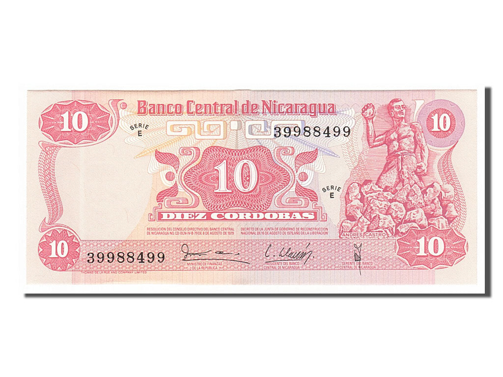 Banknote, Nicaragua, 10 Cordobas, 1979, UNC(65-70)