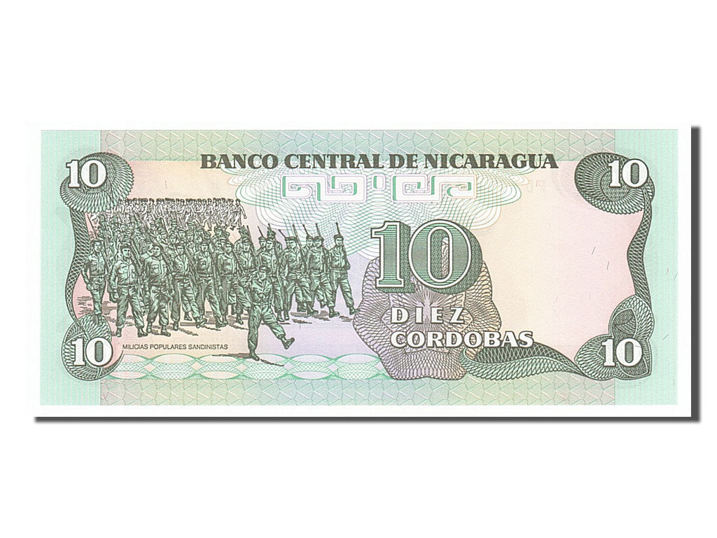 Banknote, Nicaragua, 10 Cordobas, 1985, UNC(65-70)