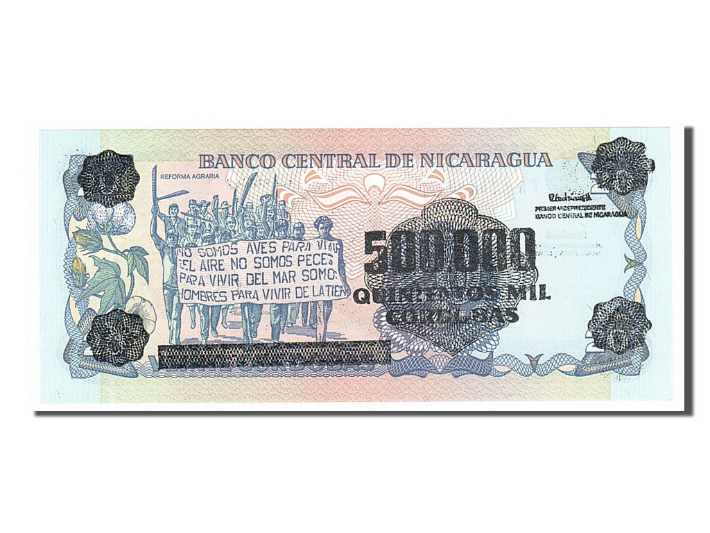 Billet, Nicaragua, 500,000 Córdobas on 20 Córdobas, 1990, NEUF