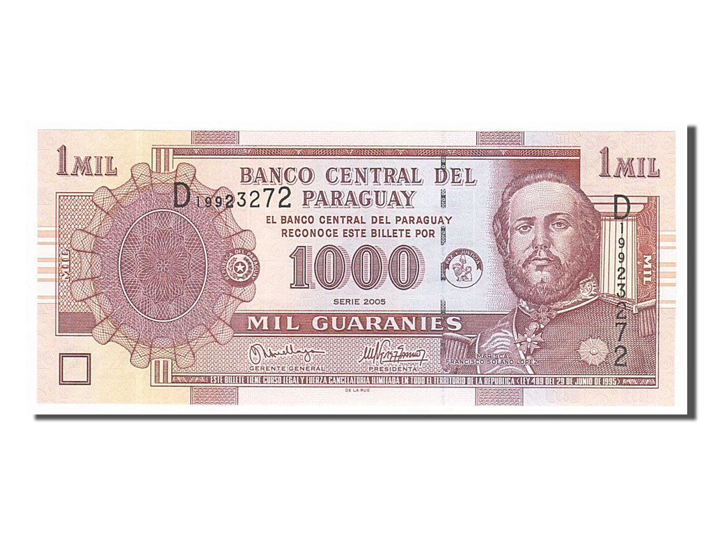 Banknote, Paraguay, 1000 Guaranies, 2005, UNC(65-70)