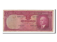 Turkey, 1 Lira, 1942, KM #135, 1942-04-25, VF(20-25), A17