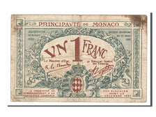 Monaco, 1 Franc, 1920, KM #5, 1920-03-20, VF(20-25), E