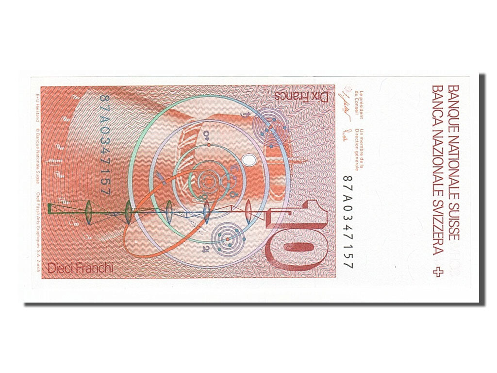 Switzerland, 10 Franken, 1987, KM #53g, UNC(65-70), 87A0347157