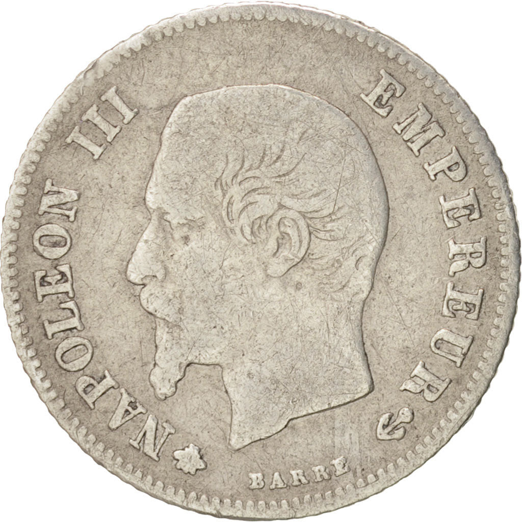 Francia, Napoleon III, Napoléon III, 20 Centimes, 1860, Strasbourg, MB, Arge...