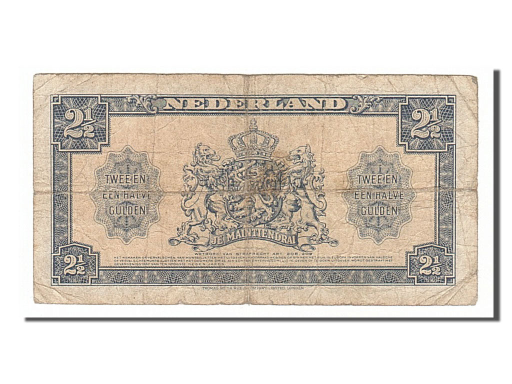 Netherlands, 2 1/2 Gulden, 1945, KM #71, 1945-05-18, F(12-15), 1AF468974