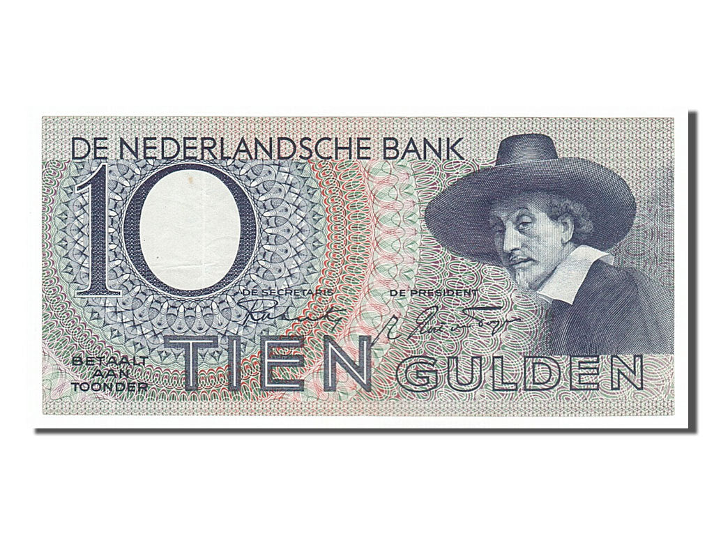 Netherlands, 10 Gulden, 1943, KM #59, 1943-01-14, AU(50-53), 6AK029066